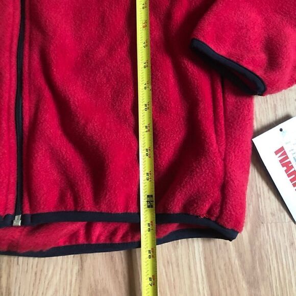 NWT MARKER Red Fleece Full Zip Jacket - Picture 3 of 6